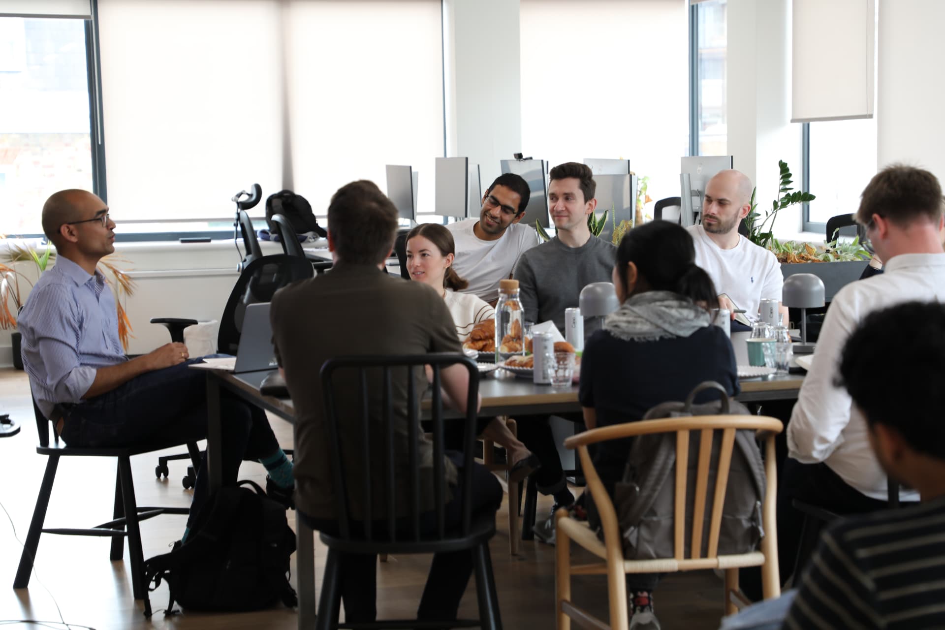 Roundtable discussion with founders and engineers